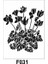 F-031 Çiçek Desen Stencil Şablon 25 x 25 cm 1