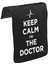 T-Shirt T-Shirt Keep Calm I Am The Doctor Unisex Siyah Tak-Çıkar Postacı Çanta Kapağı CK-1522 1
