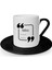 Kişiye Özel Kahve Siyah Türk Kahvesi Fincanı - 3-2 1