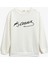 Yazı Baskılı Sweatshirt Bisiklet Yaka Pamuklu 1