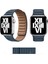 Apple Watch Uyumlu 2 3 4 5 6 38 mm 40 mm Manyetik Baklalı Model Deri Kayış Kordon 2