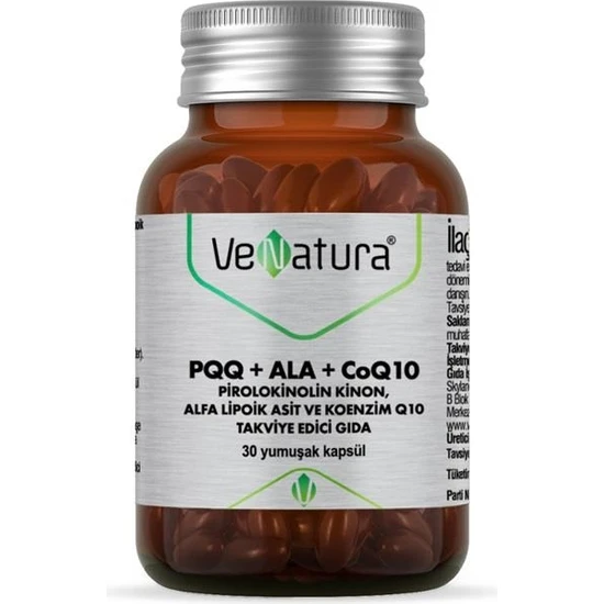 Venatura PQQ+ALA+COQ10 30 Kapsül