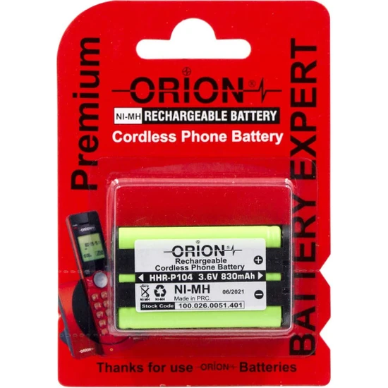 Orion HHR-P104 3.6V 830 mAh Telsiz Telefon Pili