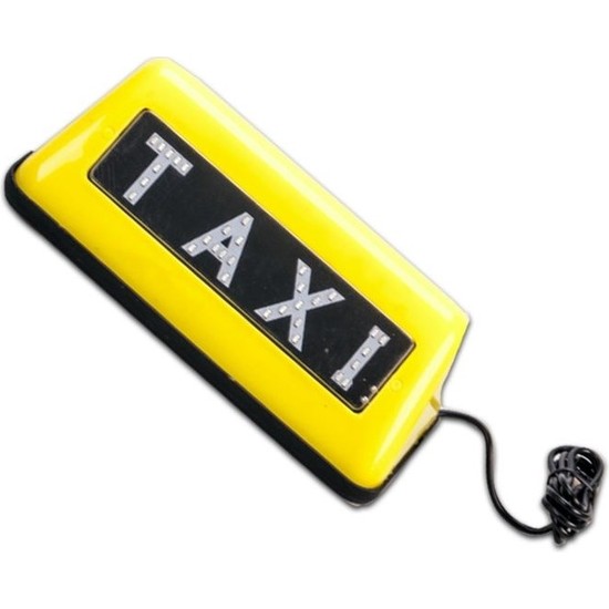 Goldmoon Taksi Levhası Mini Beyazı Kap Kırmızı Işık