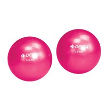 Delta İkiz ( 0.9 Kg. x 2 ) 1.8 KG Fuşya Pilates Ağırlık Topu ( Toning Ball ) - DS 911