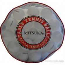 Mitsuka Çantalı 40 Mm 100'Lü Beyaz Masa Tenis Topu