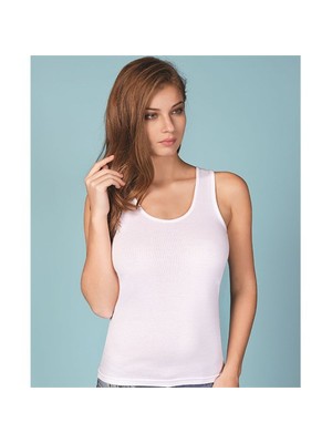 Berrak 6'Lı Paket Likralı Kadın Atlet Beyaz