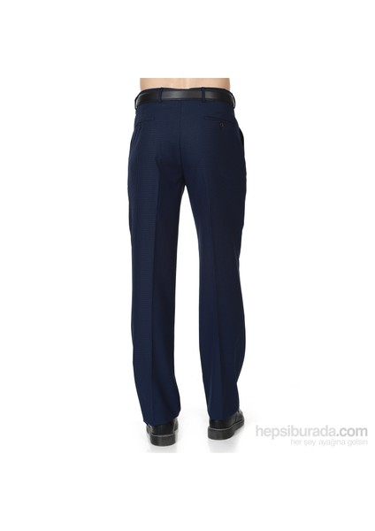 Erkek Mavi Klasik Kesim Cepli Kumaş Pantolon modelleri