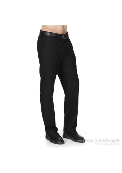 Erkek Siyah Klasik Kesim Cepli Kumaş Pantolon fiyatları