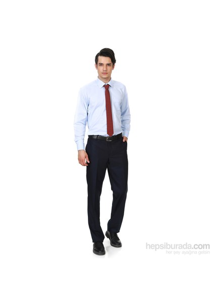 Erkek Lacivert Klasik Kesim Cepli Kumaş Pantolon fiyatları