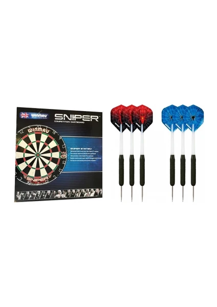 Sniper Dart Tahtası Ve 6 Adet Winmau Ok