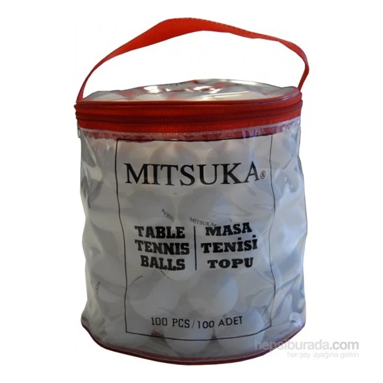 Mitsuka Çantalı 40 Mm 100'Lü Beyaz Masa Tenis Topu