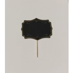 Markarizma 30'lu Kürdan Saplamalı Etiket 9 cm x 13 cm Siyah Renkli Şık Tasarım