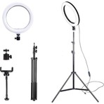 Asfal 10" Halka LED 210 cm Tripodlu Youtuber Video Selfie Stüdyo Makyaj Tiktok Işığı Ring Light