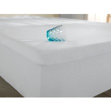 SUEDA Sıvı Geçirmez Çift Kişilik Alez 200x200+30 cm Battal Boy Fitted Yatak Alezi Havlu Pamuk Yatak Koruyucu
