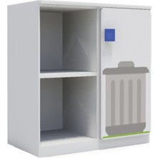 Woody Life 2 Raflı 1 Kapaklı Çocuk Odası Anaokulu Kreş Dolap Şehir Temalı