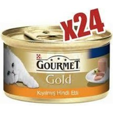 Purina Gourmet Gold Kıyılmış Hindi Etli Kedi Yaş Mama Konservesi 85 Gram x 24'lü