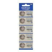 Supex CR2450-C5 3V Lityum Düğme Pil 5'li Paket