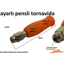 Yıldırım Nalbur Ayarlı Pensli Tornavida 3.5mm Deri Delme Kesme Bıçak Aparatı