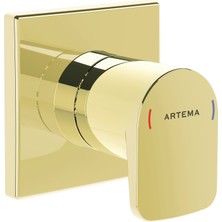 Artema Root Square A4272923 Ankastre Stop Valf, Sıva Üstü, Altın