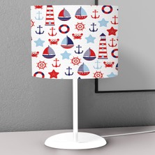 instababyrooms Yengeç Denizyıldızı Desenli Çocuk Odası Dijital Baskılı Çocuk Odası Masaüstü Abajur Avize