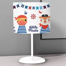 instababyrooms Küçük Cesur Denizci Desenli Çocuk Odası Dijital Baskılı Çocuk Odası Masaüstü Abajur Avize