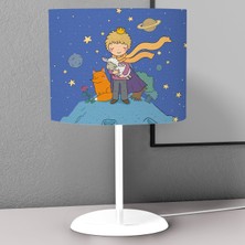 instababyrooms Koyu Maviçocuk Tilki+++ Desenli Çocuk Odası Dijital Baskılı Çocuk Odası Masaüstü Abajur Avize