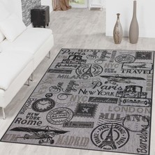 Rovigo Home Dijital Baskı Yıkanabilir Kaymaz Taban Salon Halısı