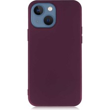 Case World Apple iPhone 13 Mini Kapak Premium Rubber Silikon Kılıf - Mürdüm