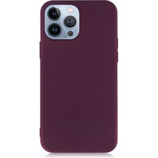 Case World Apple iPhone 13 Pro Kapak Premium Rubber Silikon Kılıf - Mürdüm