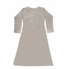 Flz 39001 Kışllık Dantelli Uzun Kol Gecelik