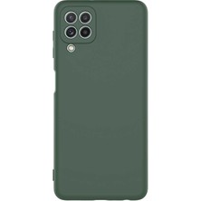 Case World Samsung Galaxy M32 ile Uyumlu Kapak Içi Kadife Lansman Lux Silikon ile Uyumlu Kılıf - Yeşil