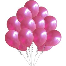 Bal10 Dünyası 12'inç Metalik Fuşya Ruby Balon 50 Adet