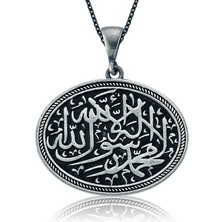 Gumush Gümüş Kelime-I Tevhid Bayan Kolye