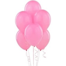 Bal10 Dünyası Balon Standı ve 7 Adet  Metalik Pembe Balon Seti