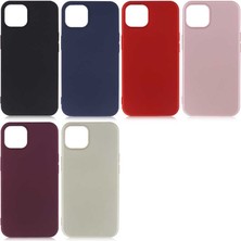 Case 4U Apple iPhone 13 Kılıf Klasik Mat Renkli Yumuşak Premier Silikon Mürdüm