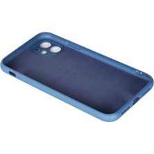 Case 4U Apple iPhone 11 Kılıf Kamera Korumalı Içi Kadife Logosuz Mara Lansman Silinebilir Kılıf Lacivert