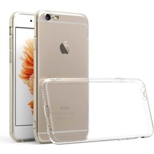 Case 4U Apple iPhone 6 Kılıf Kamera Korumalı Yumuşak Şeffaf Ince Süper Silikon