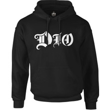 Lord T-Shirt Dio - Logo Siyah Erkek Fermuarsız Kapşonlu
