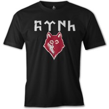 Lord T-Shirt Türk - Kurt Siyah Erkek Tshirt