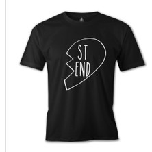 Lord T-Shirt Best Friends Kalp 1/2 - 2 Siyah Erkek Tshirt