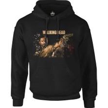 Lord T-Shirt The Walking Dead - Rick 2 Siyah Erkek Fermuarsız Kapşonlu