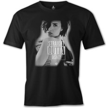 Lord T-Shirt Demi Lovato - Straight Outta Siyah Erkek Tshirt