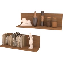 Rafkestir 2 Li Zigana Duvar Rafı  Bambu ( Mat )