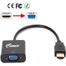 Techmaster Techmaster HDMI To VGA HDMI To VGA Adaptör Çevirici Dönüştürücü