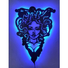 Dekoraven Medusa LED Işıklı Ahşap Tablo