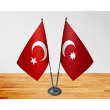 Bayrak Masa Üstü Osmanlı Devleti Bayrağı Türk Bayrağı Ikili Krom Direk Masa Bayrağı