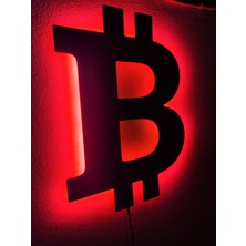 Dekoraven Bitcoin LED Işıklı Tablo