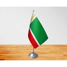 Bayrak Masa Üstü Çeçenistan Bayrağı Tekli Masa Bayrağı ve Direği