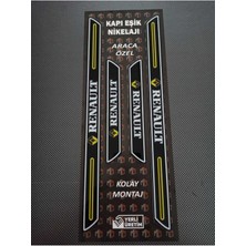 Aksefuar Lazer Renault Grand Scenic Piano Black Kapı Eşiği 4'lü Set